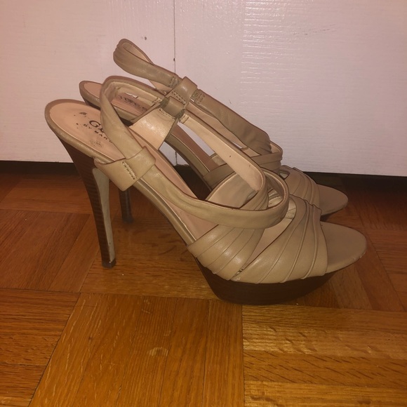 Guess Beige Strap Heels - Picture 2 of 2